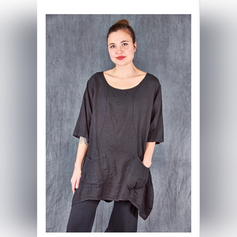Blue Fish Drawstring Tunic Top - Picture 2 of 11